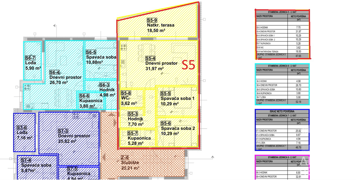 Vodice, spazioso appartamento con due camere da letto in una posizione tranquilla