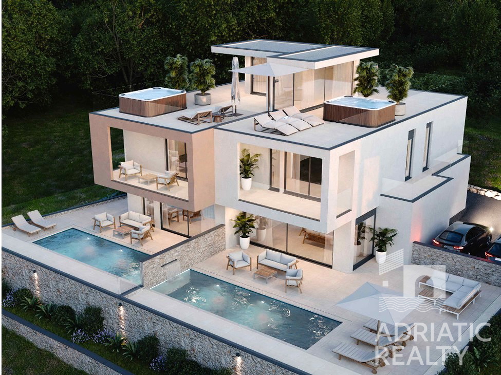 Vodice, appartamento di lusso in duplex con vista mare