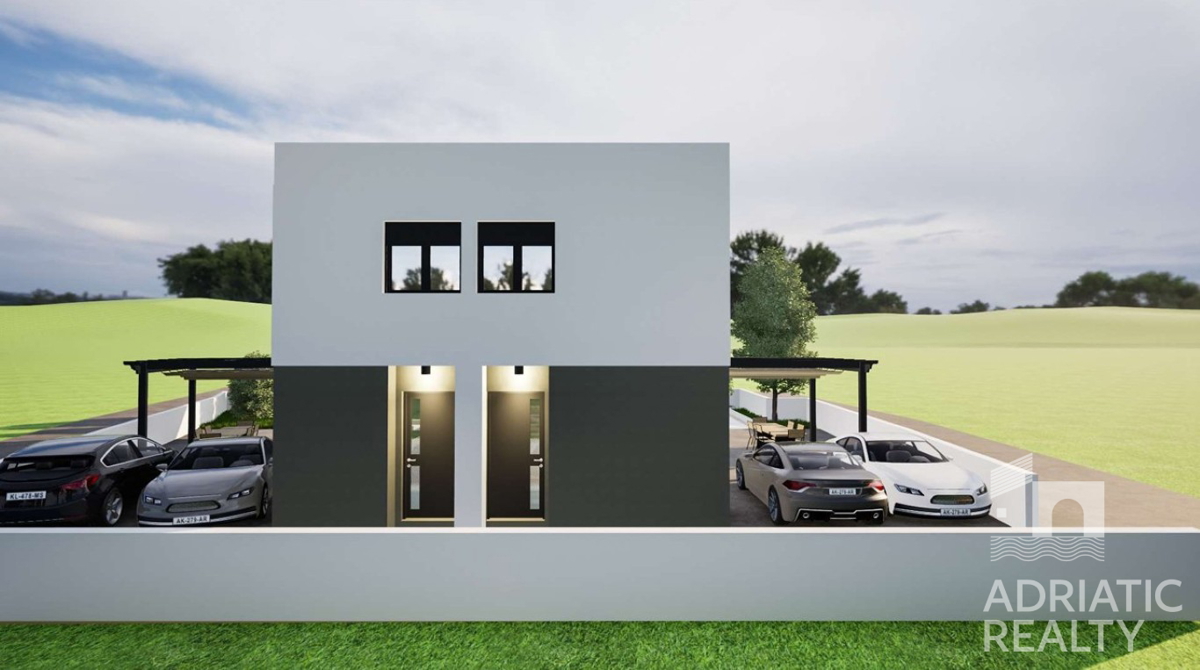 Vodice, nuova costruzione, moderna doppia casa con piscina