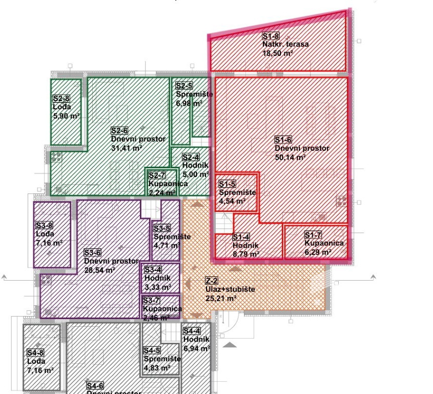 Vodice, appartamento moderno su due livelli con ampio giardino e 2 posti auto
