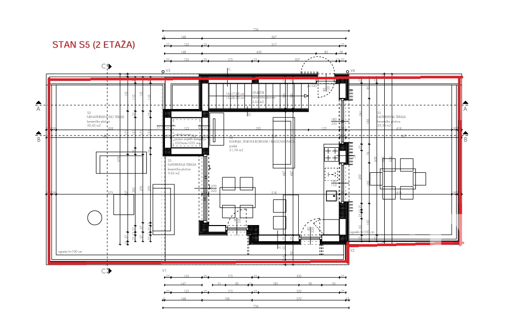 Primošten, appartamento su due livelli con vista panoramica sul mare