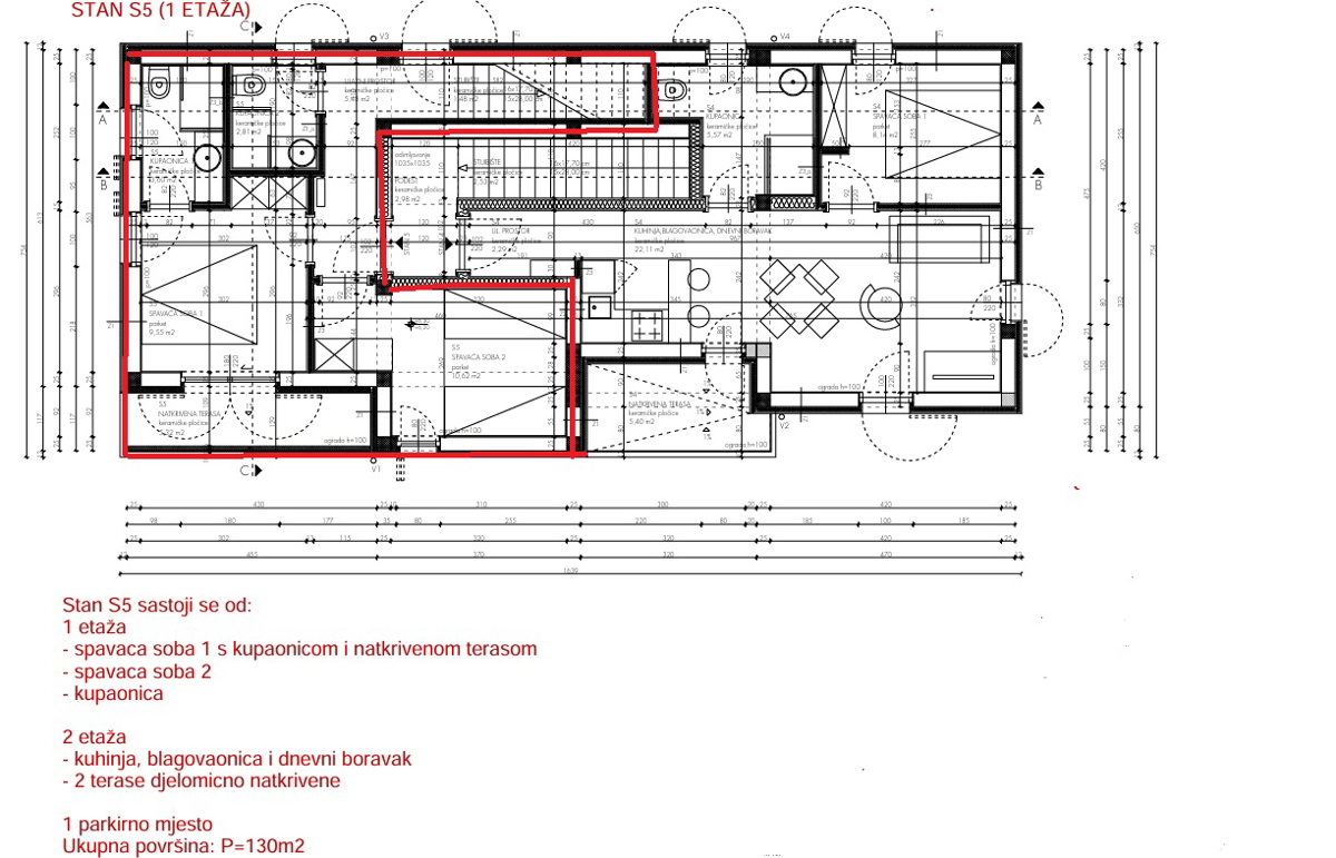 Primošten, appartamento su due livelli con vista panoramica sul mare