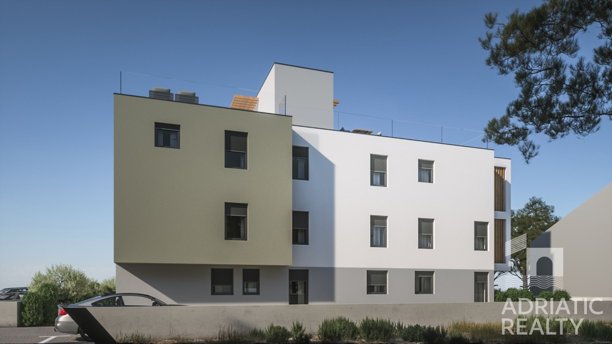 Vodice, nuova costruzione, appartamento con una camera da letto al piano terra a 600 m dalla spiaggia