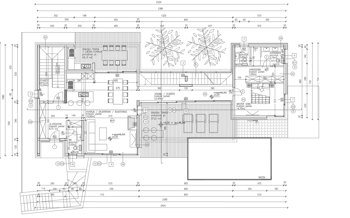 Vodice, villa moderna con garage in ottima posizione