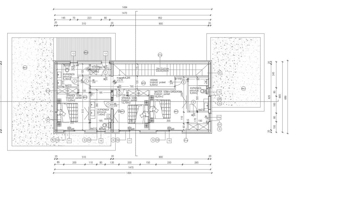 Vodice, villa moderna con garage in ottima posizione