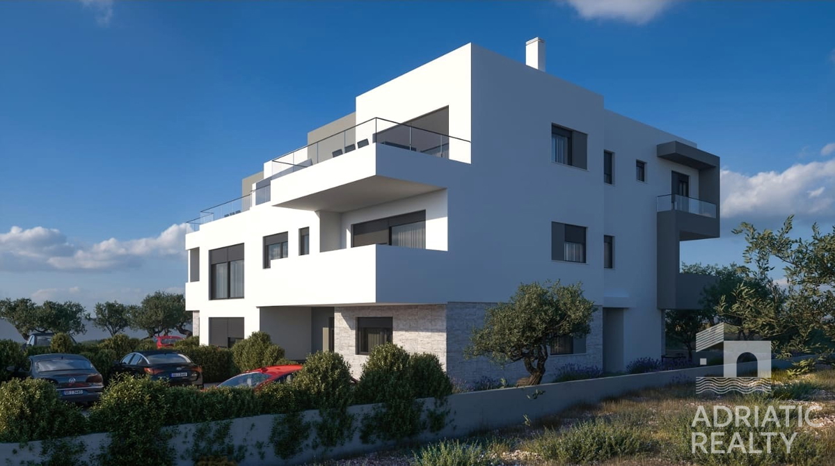 Brodarica, splendida attico trilocale, 136,27 m2, vista mare
