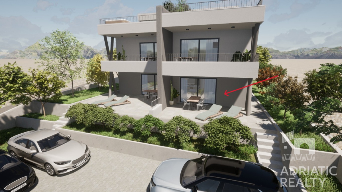 Nuova costruzione a Vodice - appartamento con giardino in un ambiente tranquillo