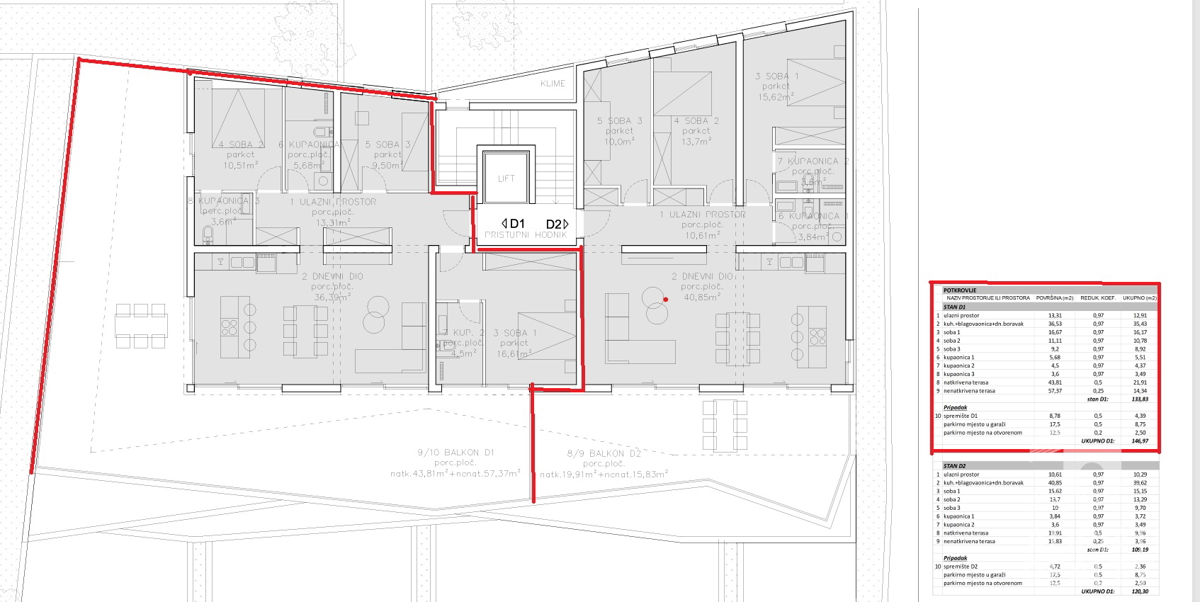 Primošten, appartamento di lusso con tre camere da letto e vista mozzafiato sul mare