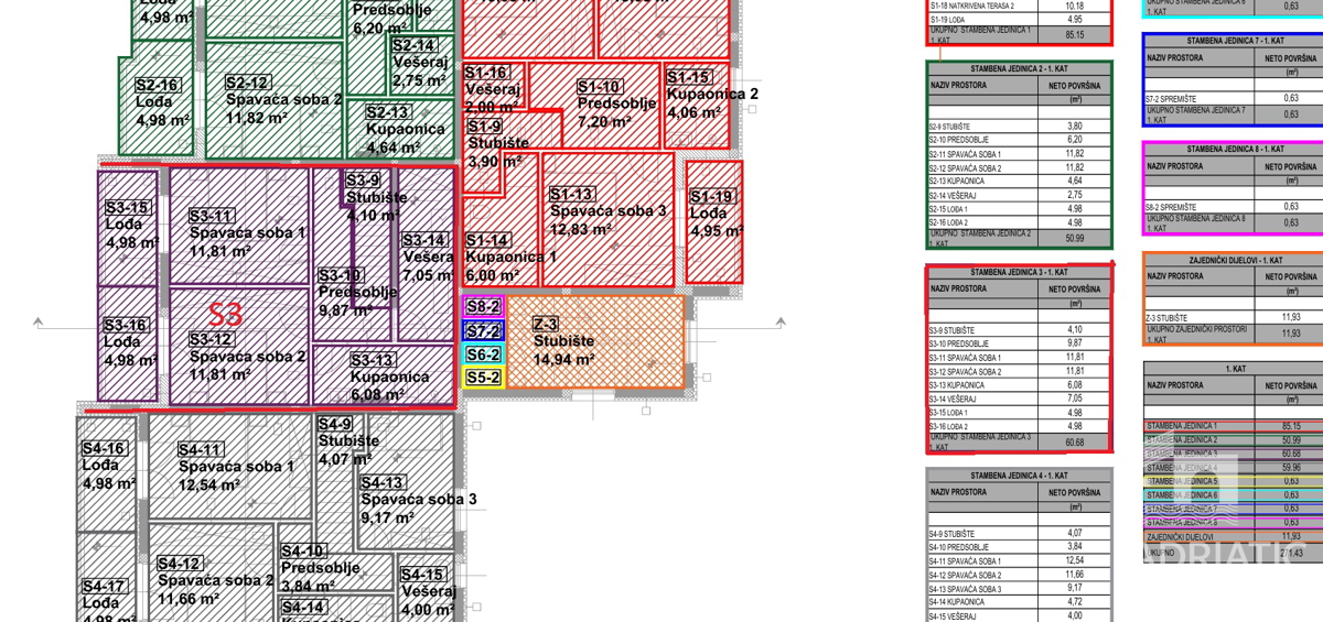 Vodice, appartamento su due livelli con giardino e 2 posti auto