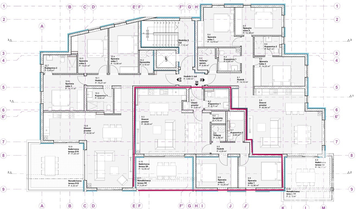 Vodice, appartamento con due camere da letto e vista mare