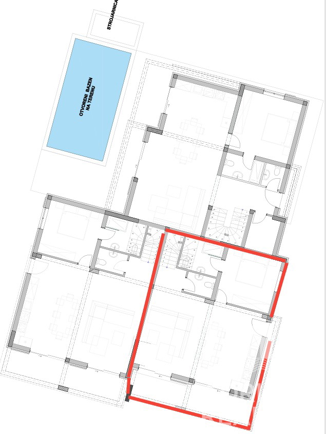 Jezera, Isola di Murter, moderno appartamento duplex con piscina sulla terrazza sul tetto