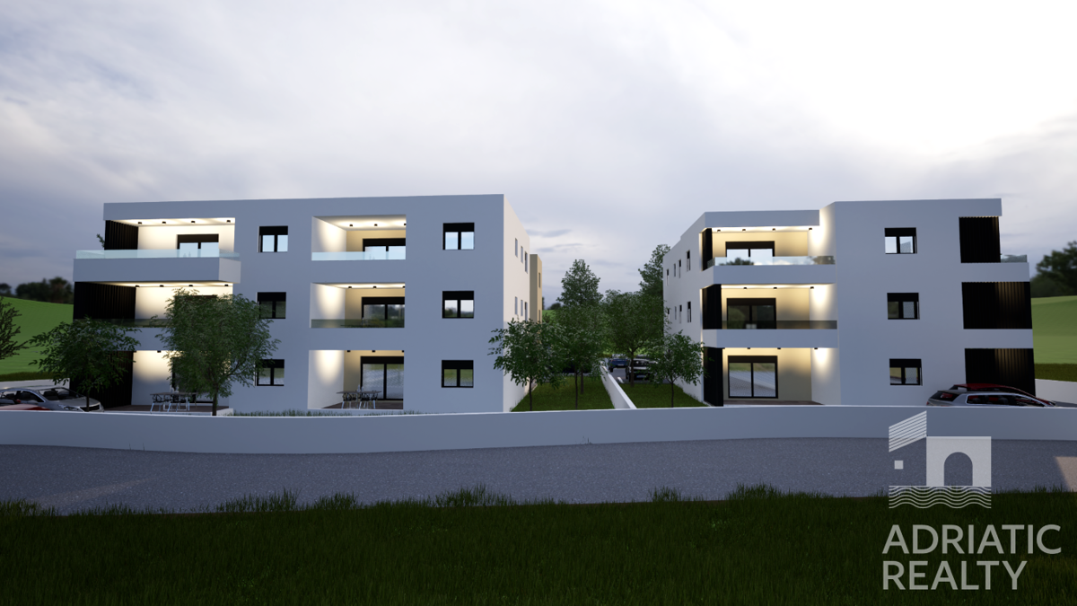 Vodice, appartamento in una posizione tranquilla con vista mare