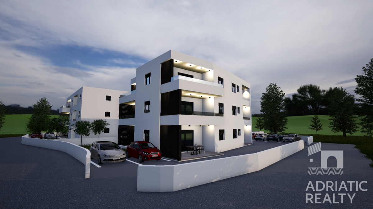 Vodice, appartamento in una posizione tranquilla con vista mare