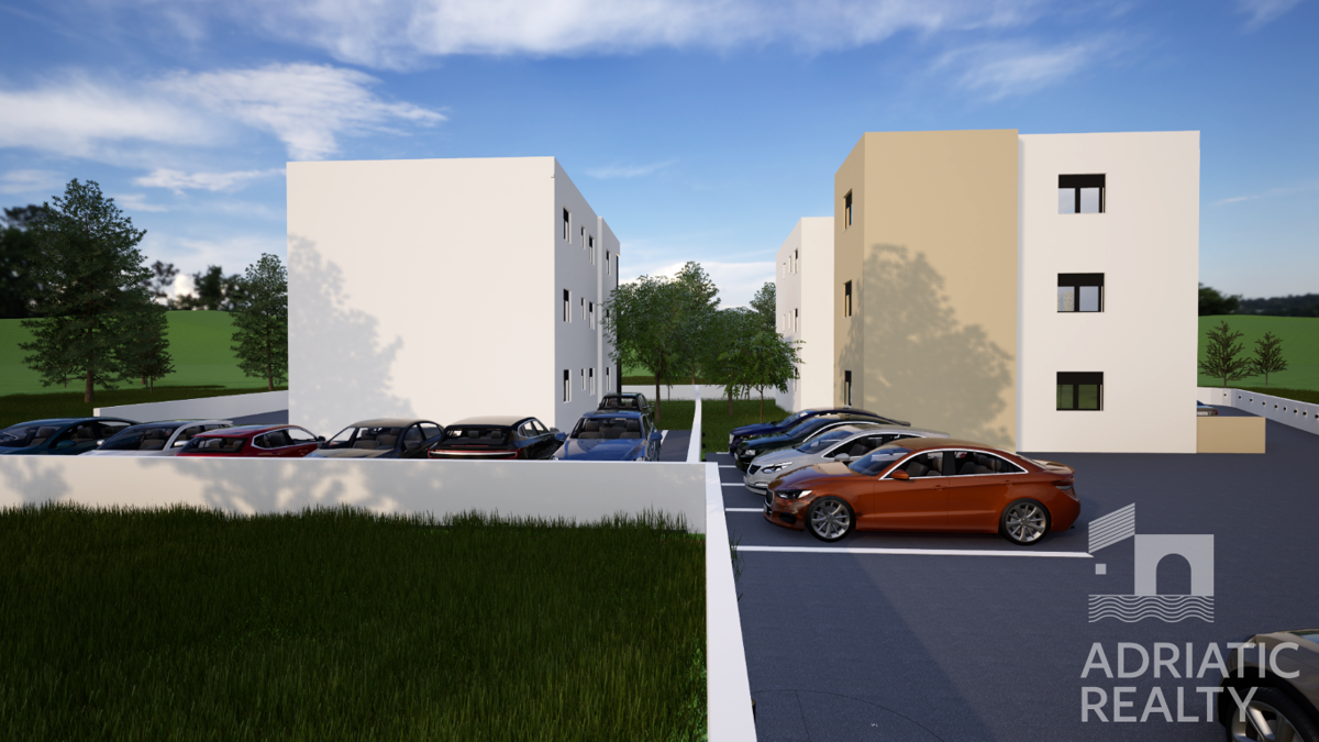 Vodice, appartamento con due camere da letto con terrazza e parcheggio