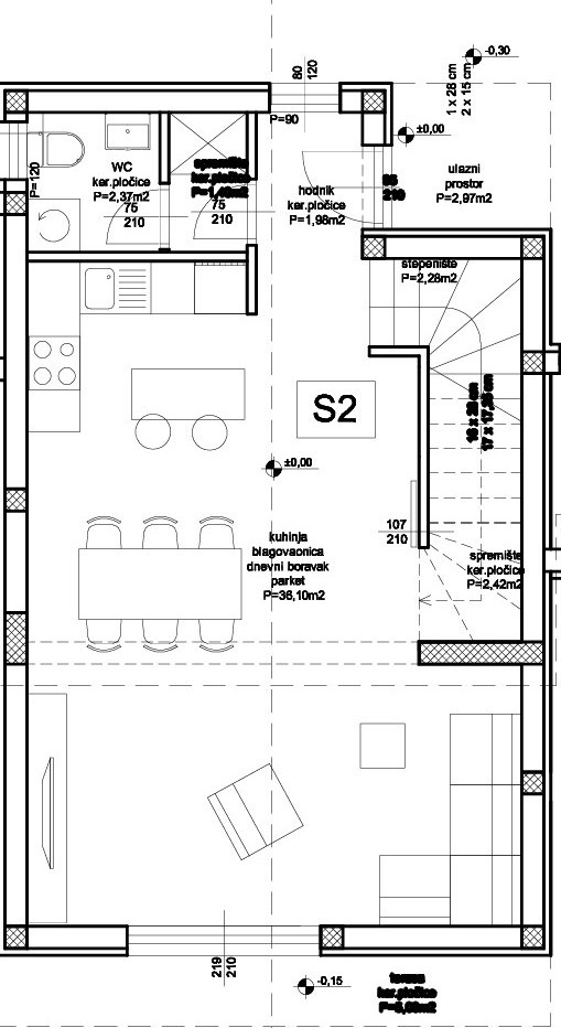 Brodarica, triplex, appartamento duplex con giardino
