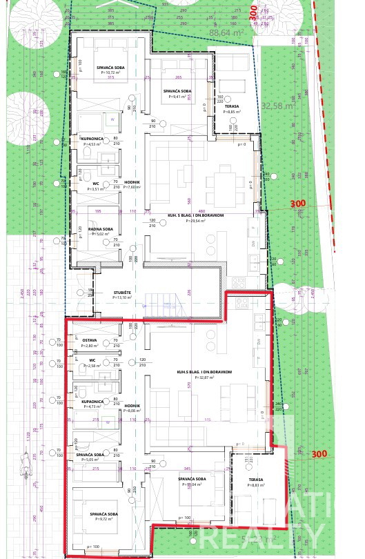 Vodice, appartamento trilocale con giardino in nuova costruzione