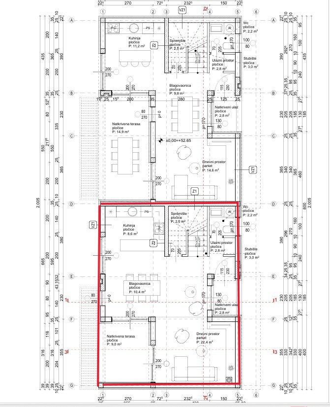 Vodice, moderna dvojna kuća s pogledom na more
