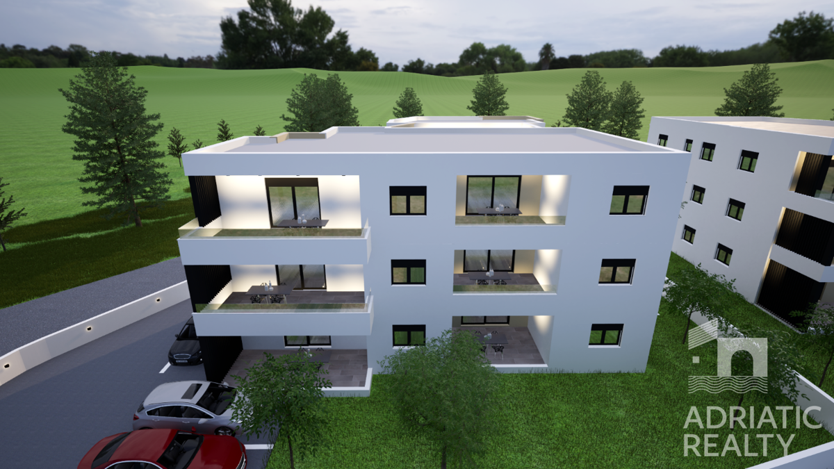 Vodice, appartamento con due camere da letto in una moderna costruzione nuova