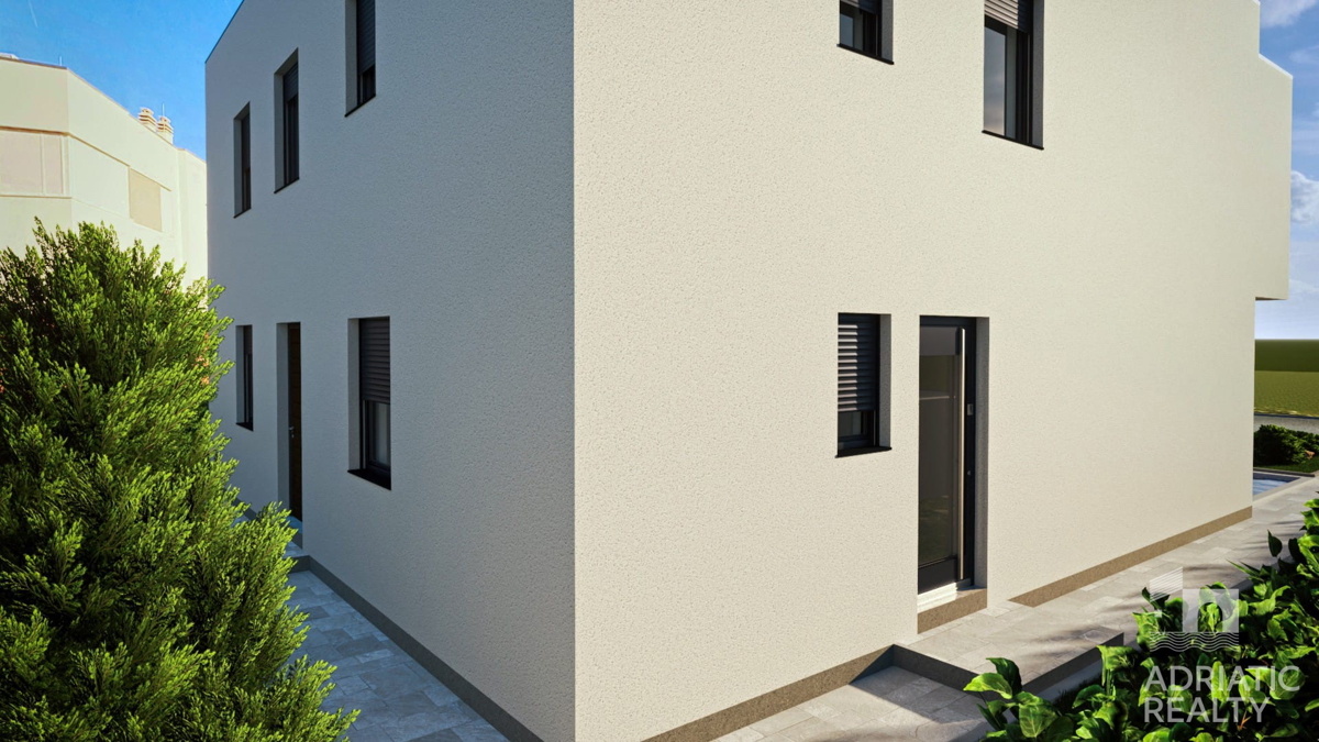 Vodice, moderna doppia casa con piscina