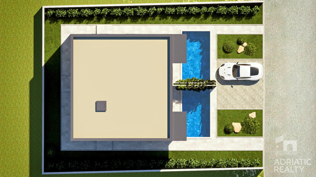 Vodice, moderna doppia casa con piscina