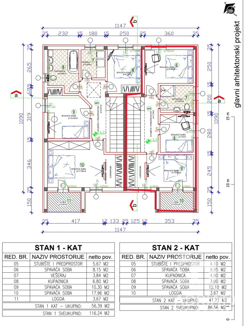 Vodice, moderna doppia casa con piscina