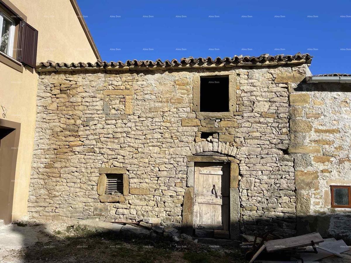 Vendiamo la vecchia casa istriana fatiscente e la stalla a Draguć, Pisino.