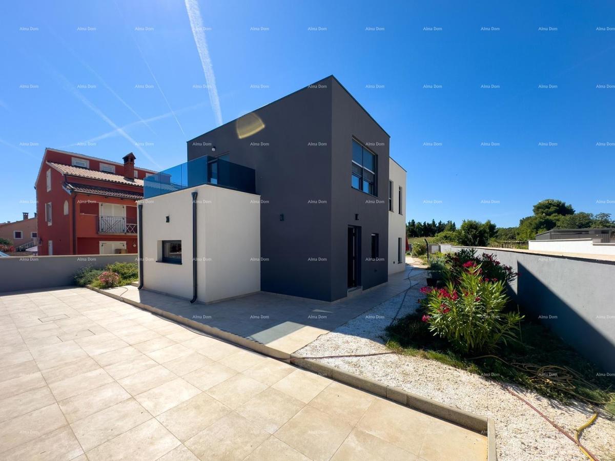 Istria, Ližnjan, 1 km dal centro di Medulin, nuova casa moderna con piscina per le vacanze.