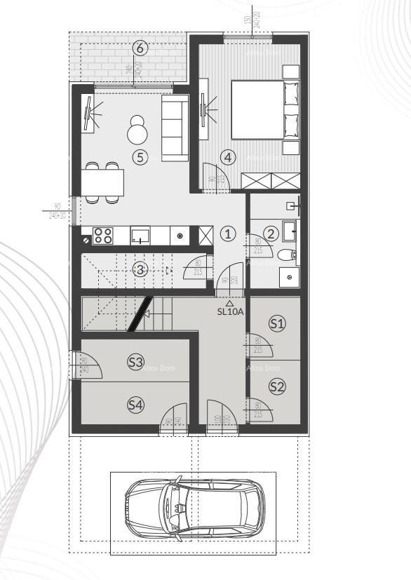 Vendita di un appartamento con giardino e posto auto in un nuovo complesso residenziale, Štinjan! 10A