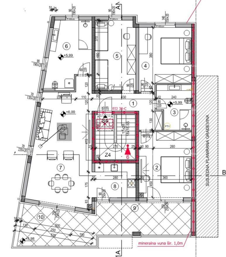Vendita! Appartamento in nuovo complesso con 3 camere da letto e due posti auto, Pula, Valdebek! S4