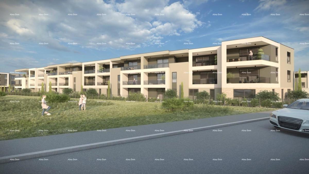 Vendita-nuova costruzione! Appartamento con due camere da letto e due posti auto, Pula, Valdebek!