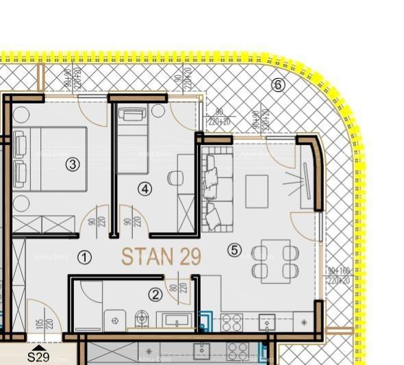 Poreč - vendita di un appartamento in un complesso moderno ad uso commerciale e residenziale. S29