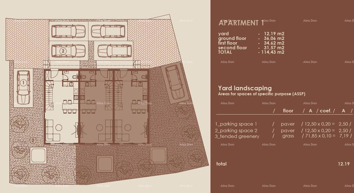 Medulin, moderno appartamento su due piani con vista mare