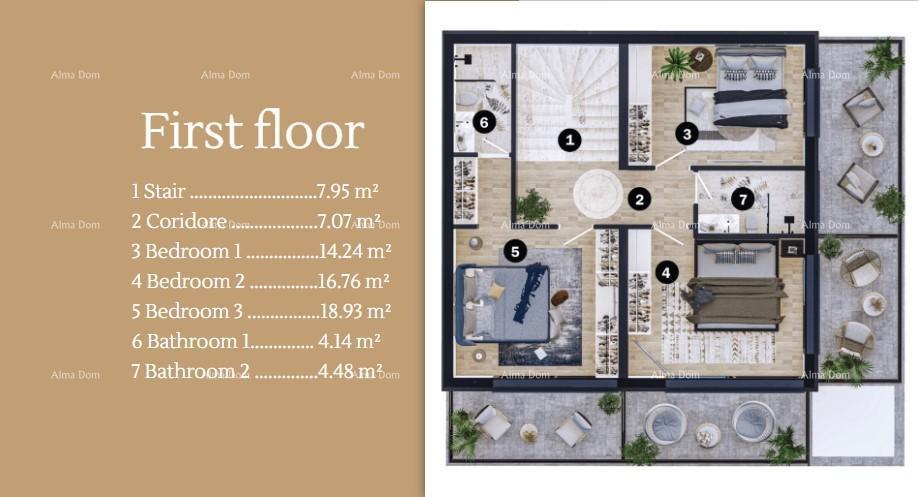 Vendita di ville moderne in una bellissima zona residenziale, Umago