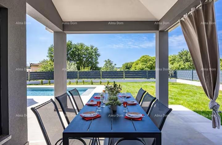 Pomer. Nuova villa indipendente con piscina.