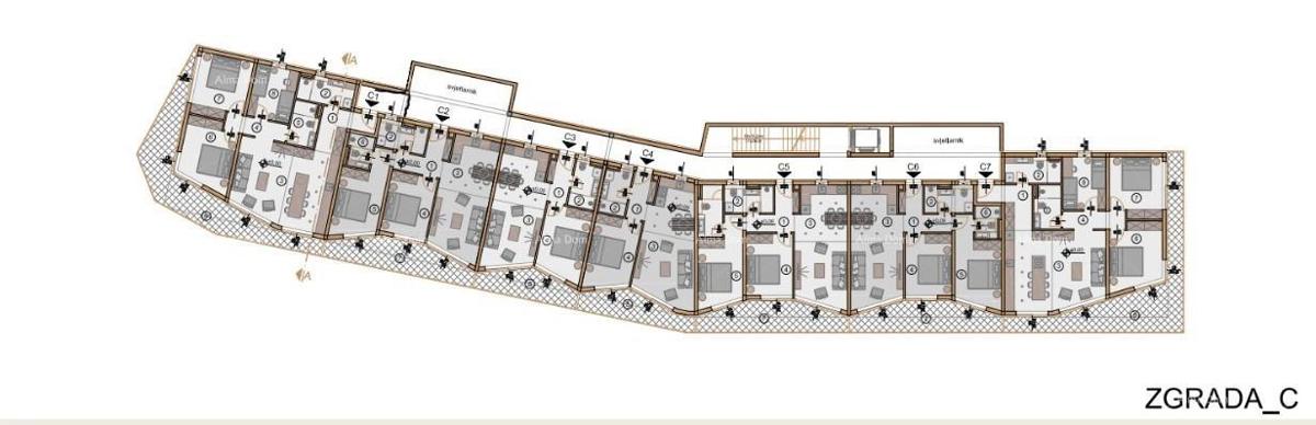 Vendita di appartamenti moderni in un edificio esclusivo con vista sulla marina, Pola!
