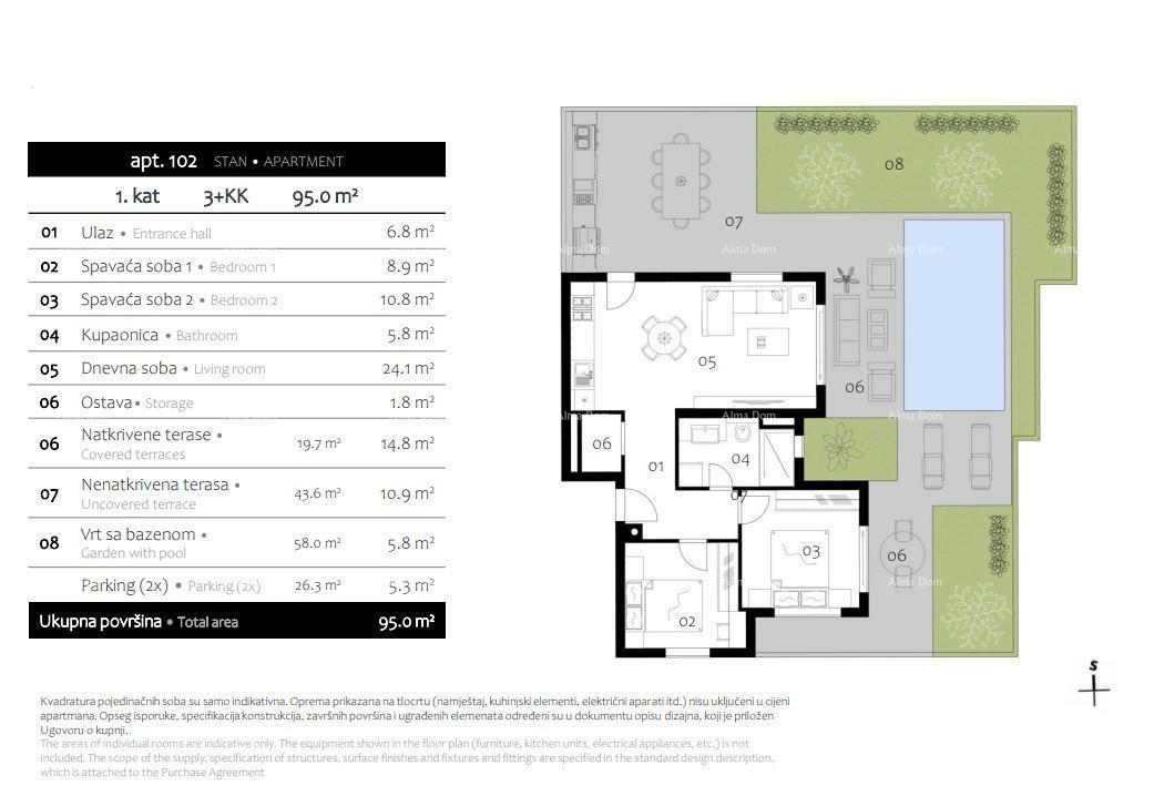 Vendita di un appartamento con piscina in un nuovo edificio residenziale, Premantura!  Community Verified icon  (102)