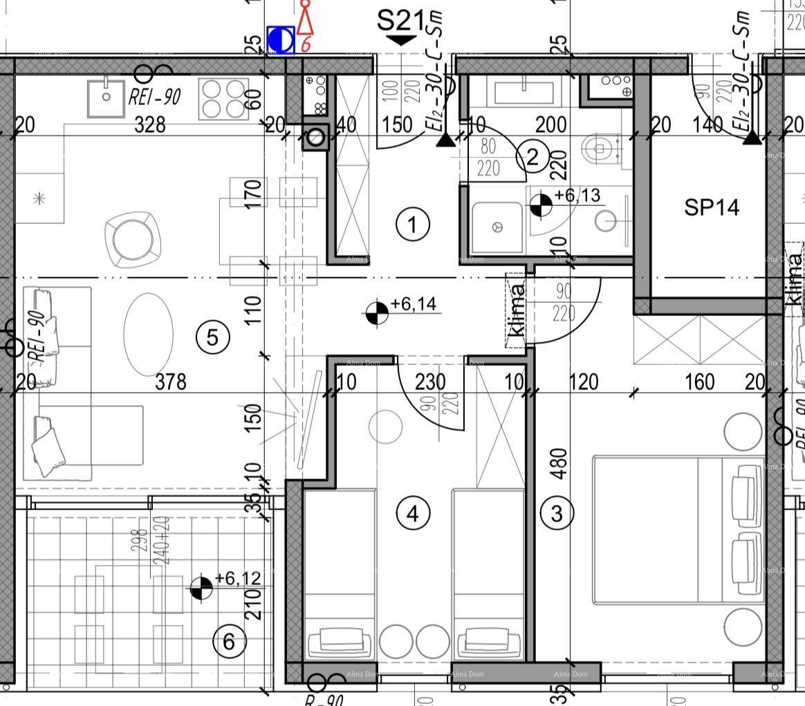 REZERVATO!!! Moderna zgrada con ascensore in costruzione, vicino al centro. S21