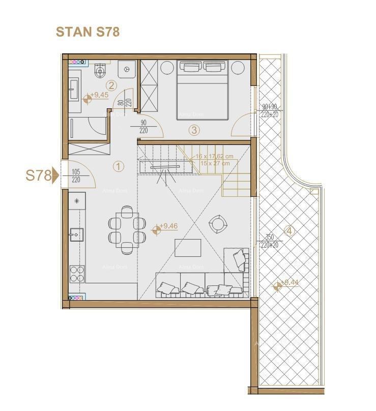 Parenzo, edificio residenziale e commerciale in costruzione con appartamenti e garage sotterranei