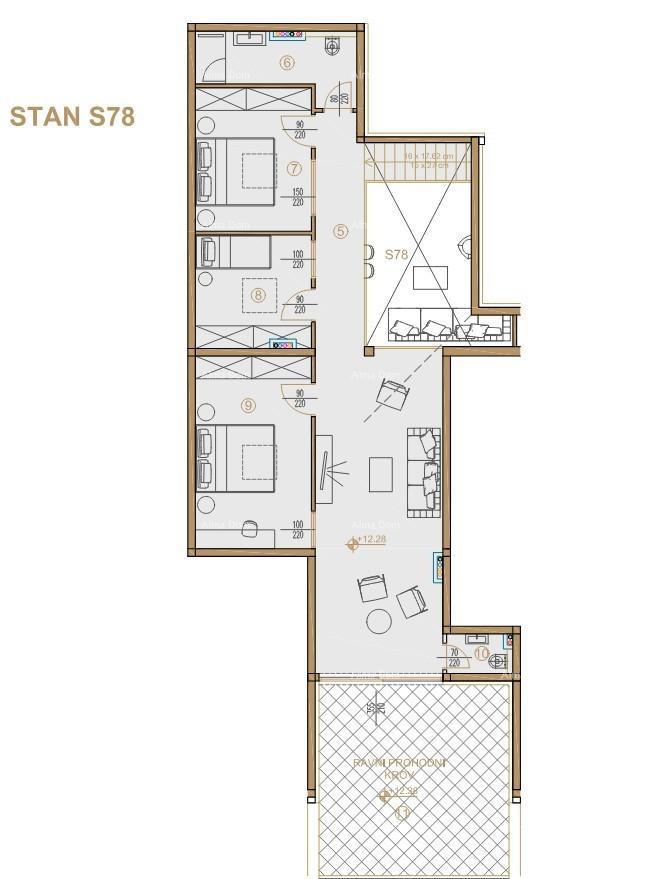 Parenzo, edificio residenziale e commerciale in costruzione con appartamenti e garage sotterranei