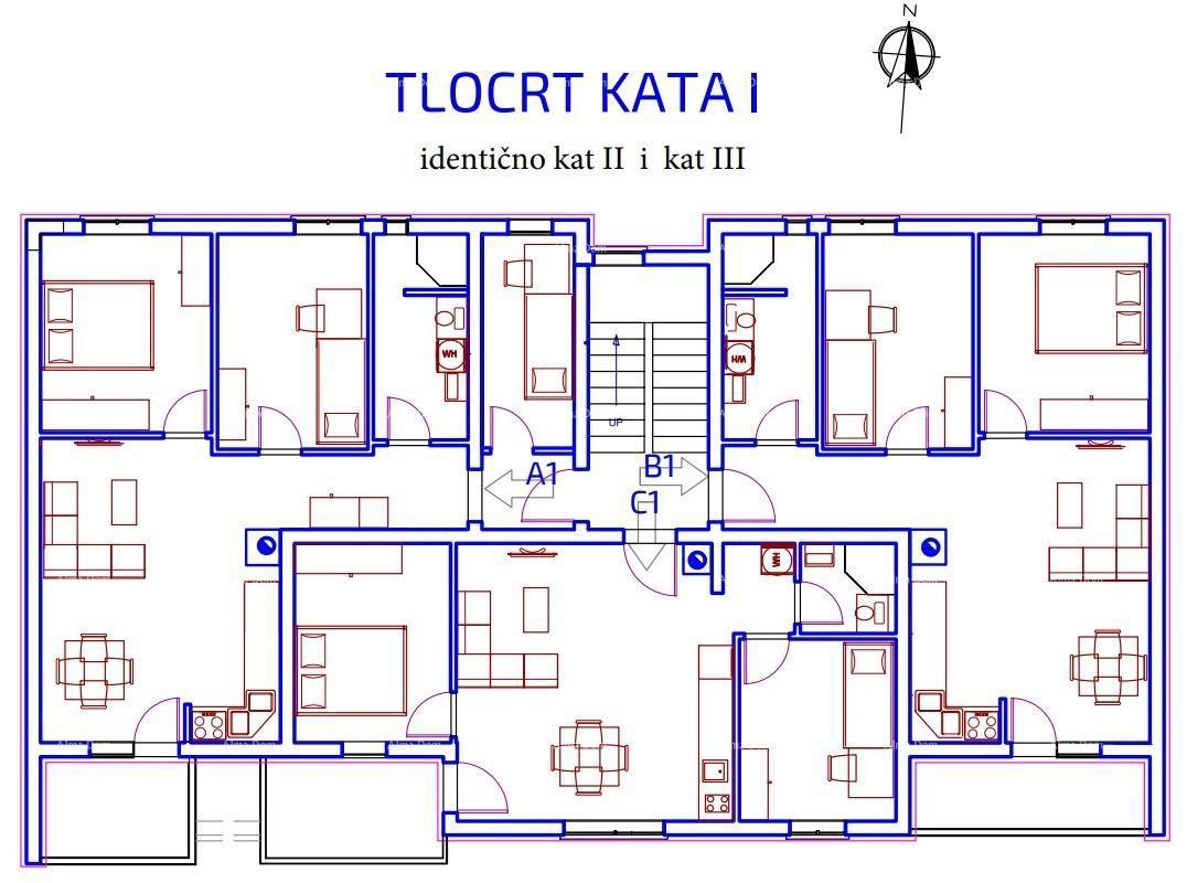 Pola. Nuovo progetto, appartamenti in costruzione.