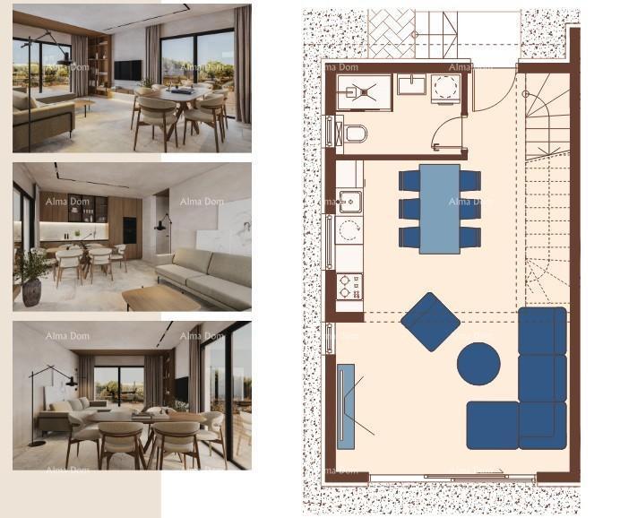 Vendita - Duplex villa in stile mediterraneo con piscina e vista mare, Medulin!