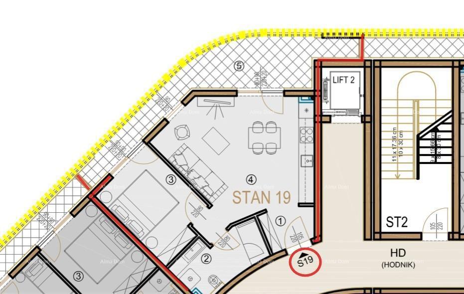 Poreč - nuovo complesso residenziale e commerciale, vendita appartamenti, S19