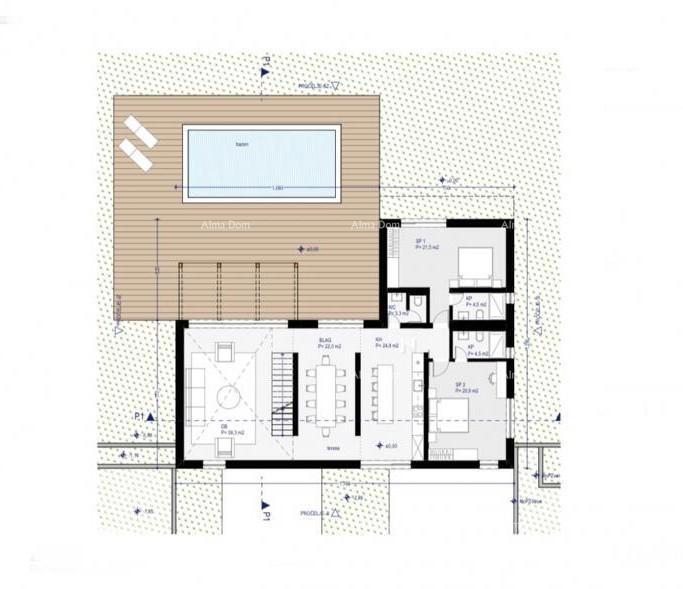 Vendita - terreno edificabile con permesso, la costruzione può iniziare subito! Kanfanar!