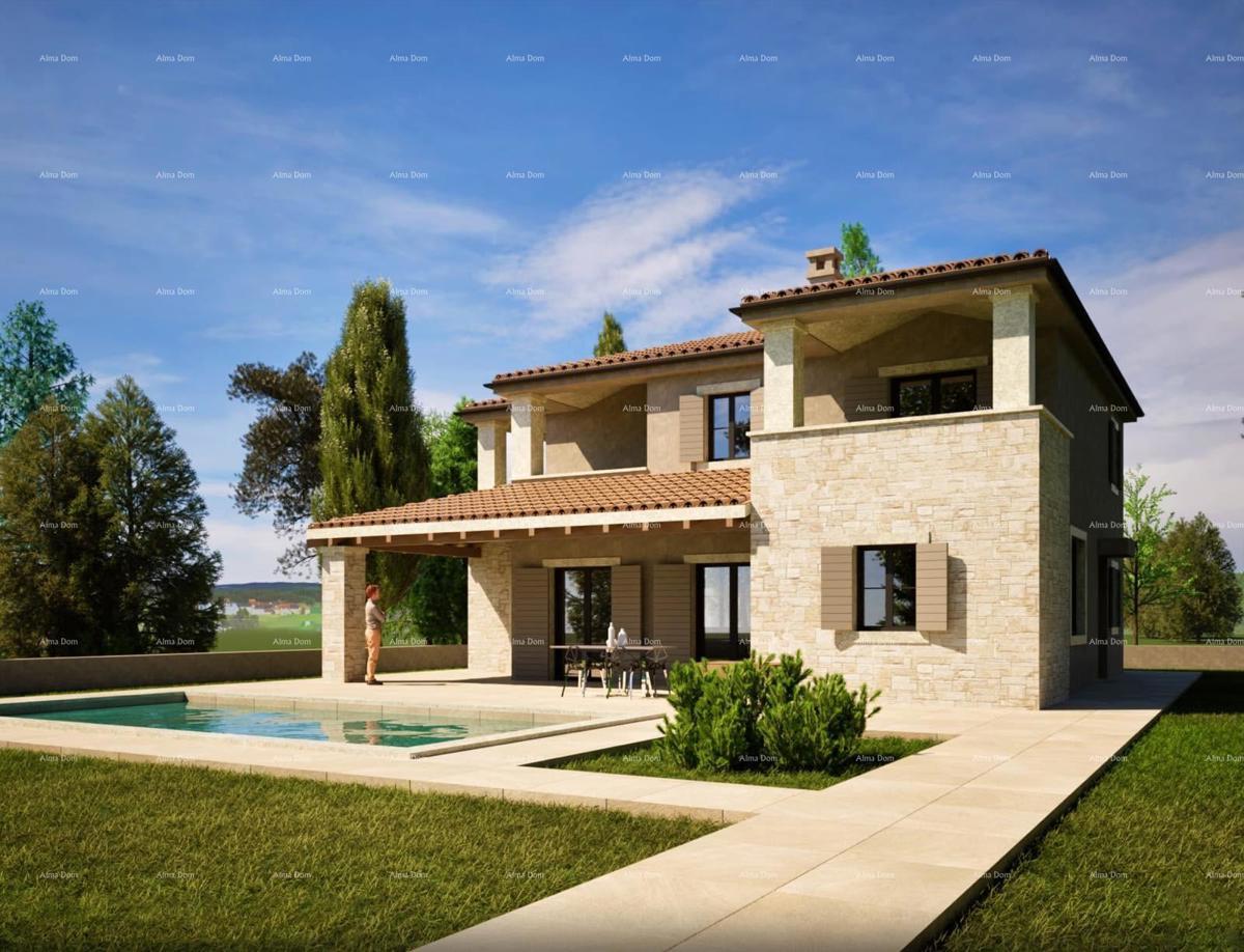 Casa con piscina e vista mare, Kaštelir