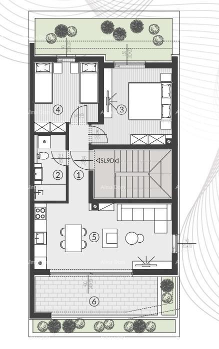 Vendita di appartamenti con posto auto in un nuovo complesso residenziale, Štinjan! SL9D