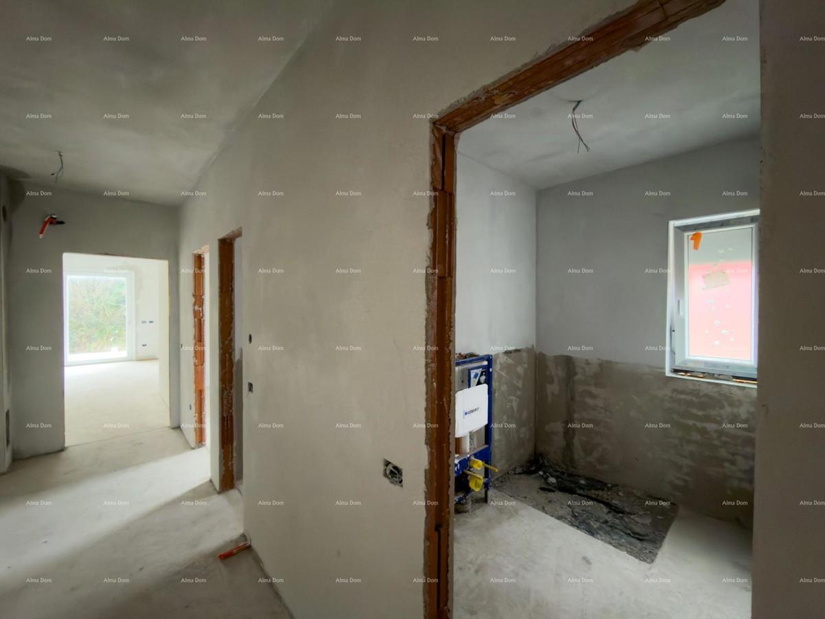 Ližnjan! Nuova costruzione! Appartamento con giardino piccolo.