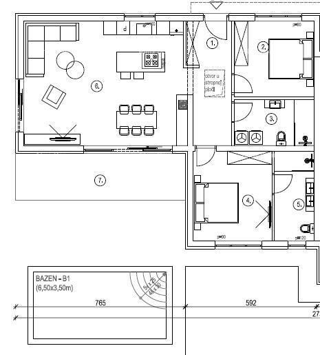 Moderna villa duplex con piscina in vendita, Kožljani, Barban!