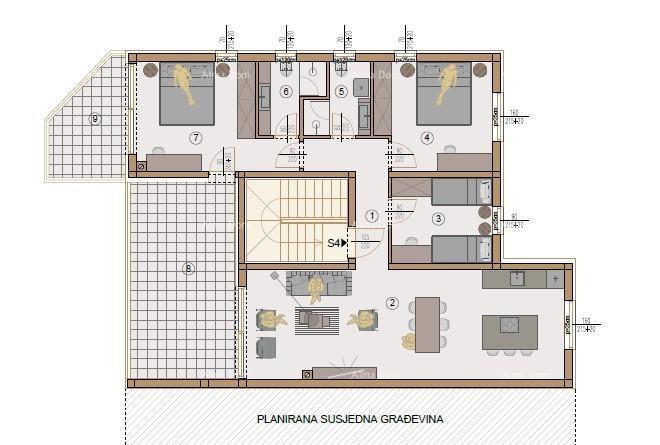 Penthouse, stanza con garage e posto auto, nel nuovo complesso residenziale, Valdebek, Pula! Zg6 S4