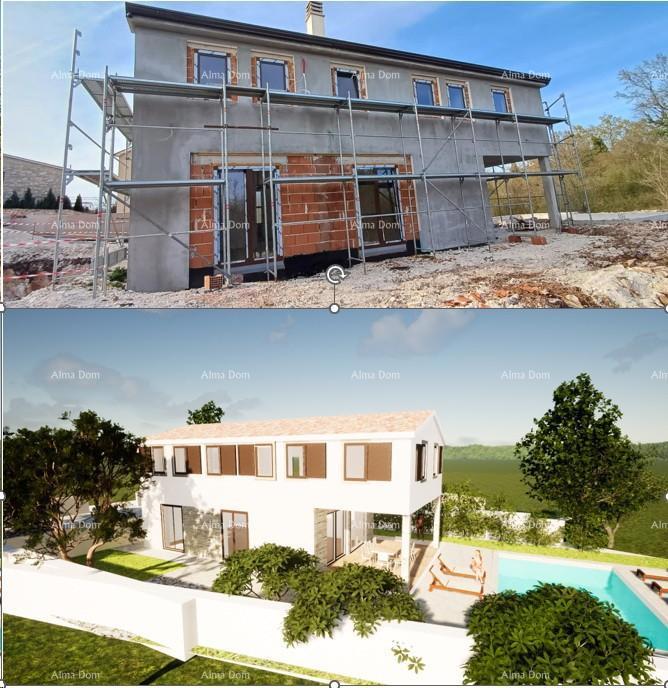Vendita di una moderna casa con piscina in un tranquillo e bel luogo istriano,  Svetvinčenat!