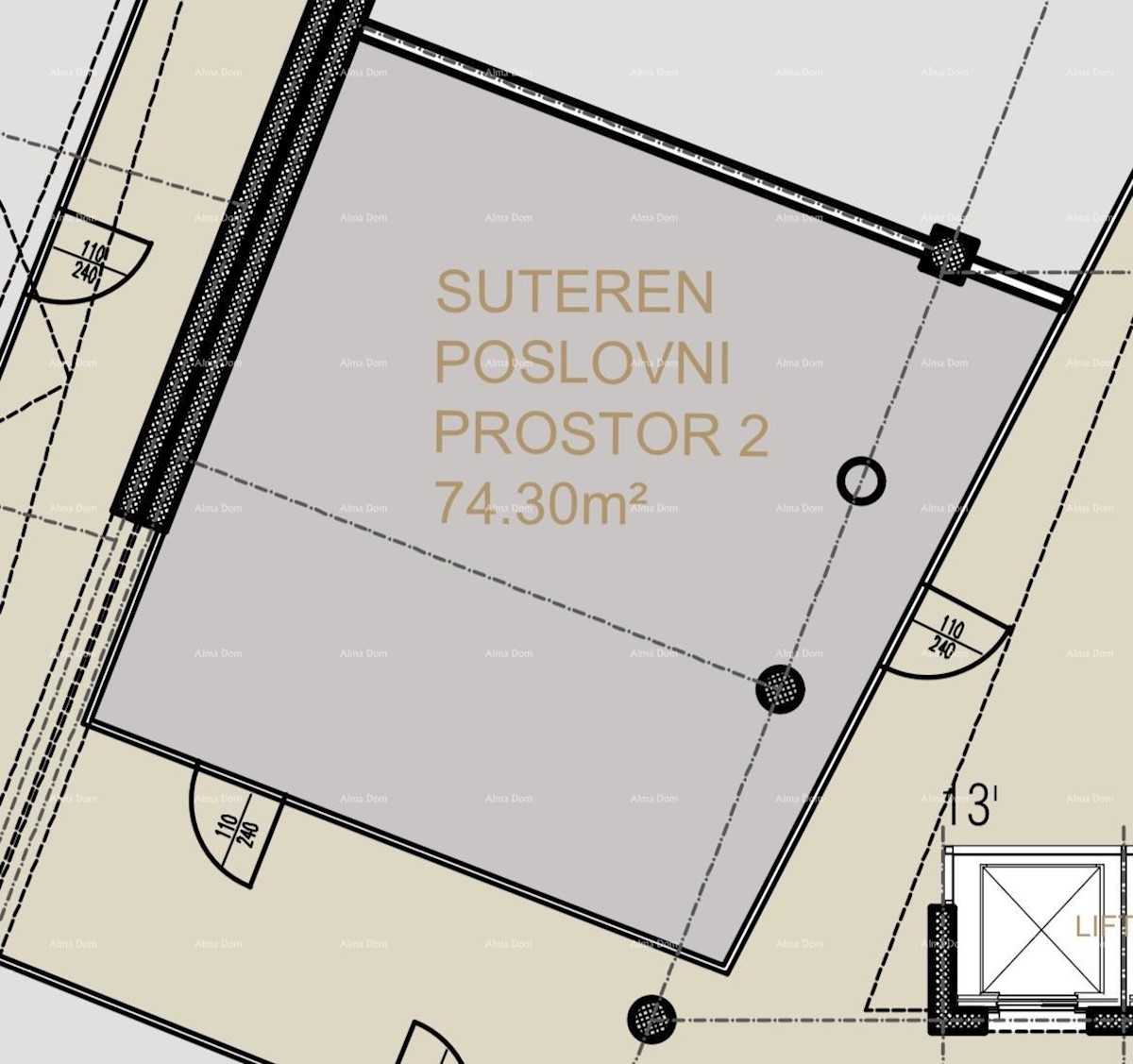 Vendita di spazi per uffici in un nuovo progetto residenziale-commerciale, Parenzo